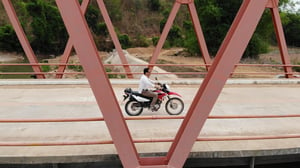 Motorbike on Bridge